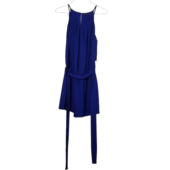 Vince Camuto SZ S Kenya Nile Romper NEW Cobalt Blue Short Button Back 9137933 - Picture 1 of 10